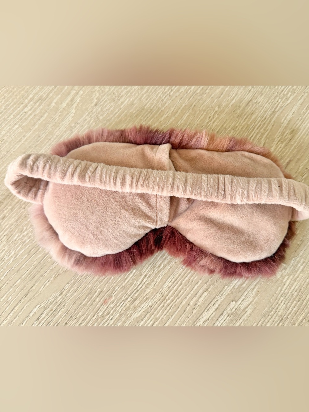 Anthropologie Luxe Dyed Faux Fur Weighted Eye Mask, NEW - Picture 5 of 7